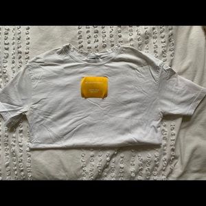 White T-shirt with cool patch in the middle